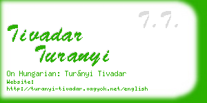 tivadar turanyi business card