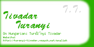 tivadar turanyi business card